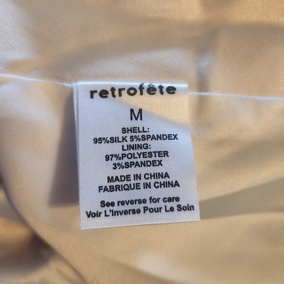 Retrofete Ariella Dress in Marble Pink Silk Size Medium Mini Sleeveless NWT - Picture 10 of 11